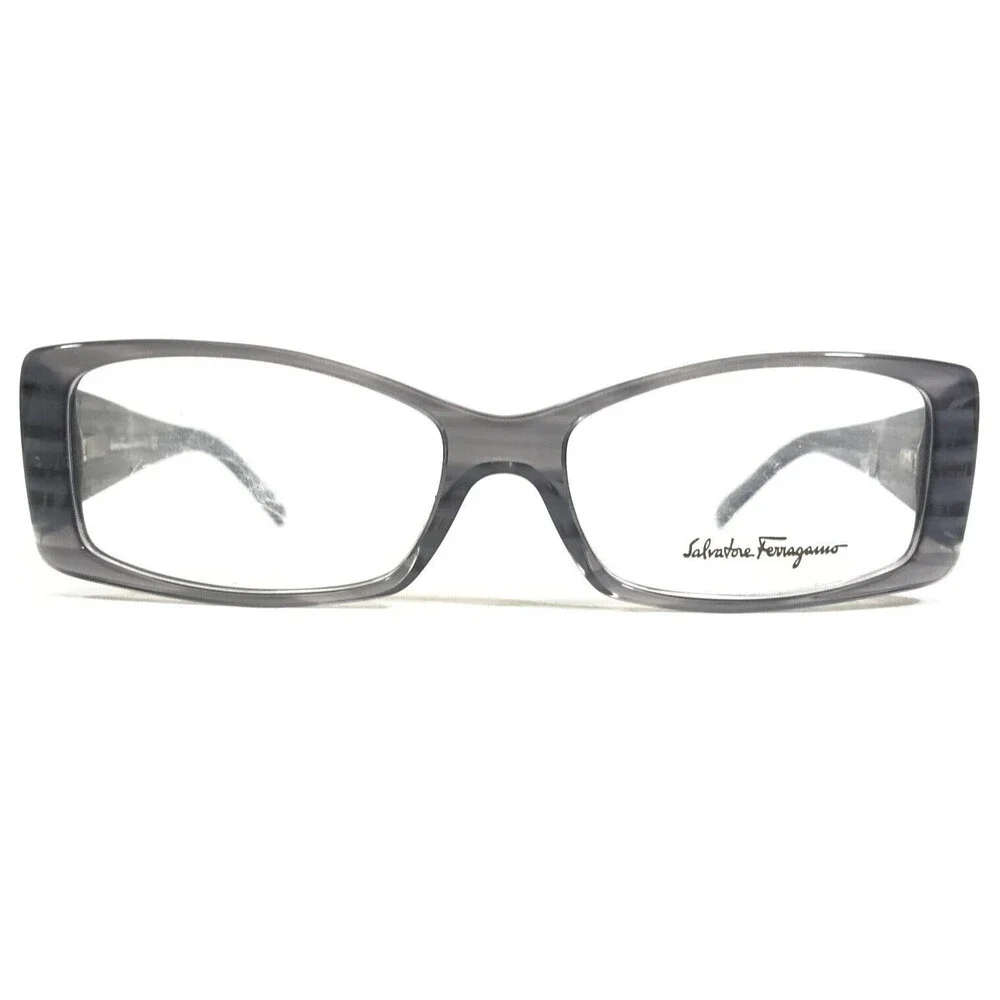 Salvatore Ferragamo Eyeglasses Frames 2639-B 478 Clear Gray Crystals 52-15-135